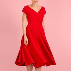 NWT The Pretty Dress Company Hourglass Swing Dress in Red